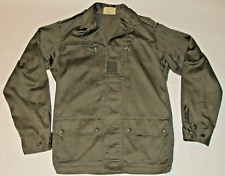 VINTAGE FRENCH LIGHTWEIGHT MILITARY JACKET 4 POCKETS BUTTON FRONT EPAULETS S picture