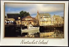 Nantucket Island Massachusetts Boat Harbor Postcard Unposted picture