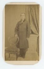 Antique CDV Circa 1870s Handsome Young Man in Long Suit Coat Allentown, PA picture