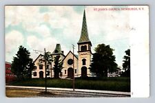 Newburgh NY-New York, St John's Church, Antique, Vintage Souvenir Postcard picture