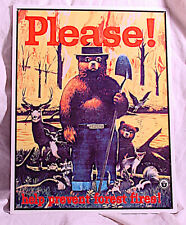 SMOKEY BEAR METAL SIGN 14 1/2 x 11-inches picture