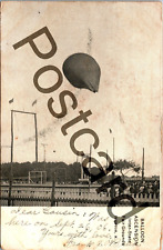 1906 BALLOON ASCENSION, Inter-State Fair Grounds, Trenton NJ,  postcard jj192 picture