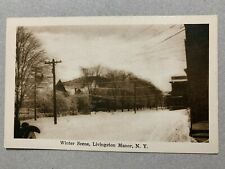 Postcard Livingston Manor NY - Winter Street Scene picture