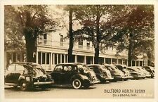 Postcard RPPC 1940s Indiana Dillsboro Health Resort autos occupation IN24-1325 picture