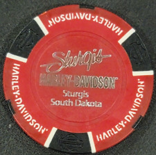 STURGIS HD (Red/Black) SOUTH DAKOTA ~ Harley Davidson Poker Chip picture