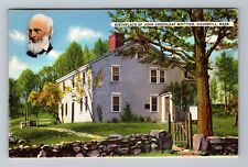 Haverhill MA-Massachusetts Home John Greenleaf Whittier Vintage c1942 Postcard picture