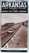 STATE OF ARKANSAS OFFICIAL GOVERNMENT HIGHWAY ROAD MAP 1959 VINTAGE AUTO TRAVEL picture