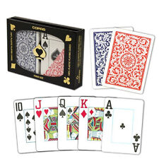 New COPAG Plastic Playing Cards Poker Size Jumbo Index Red Blue FREE CUT CARD picture