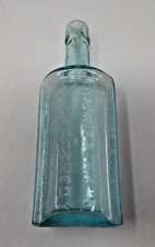 Antique Chamberlain's Cough Remedy Blue Bottle Medicine Quack Apothecary picture