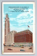 Columbus OH-Ohio, Deshler Wallick Hotel, Advertising, Antique Vintage Postcard picture