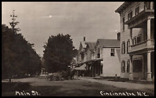 Cincinnatus, New York, Main Street, Milk Wagon, Real Photo Postcard RPPC picture