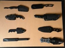 lot of 10 straight knives with sheaths picture
