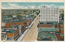 1917 Bird's Eye View Charlotte, N. C. Looking South Hand Colored Postcard picture