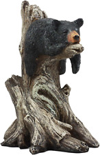 Ebros Lazy Days of Summer Black Bear Sleeping on Tree Branch Statue Wildlife For picture