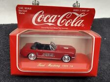 Coca Cola 1964 Ford Mustang Convertinle Die Cast Car New Vintage 1996 picture