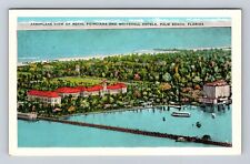 Palm Beach FL-Florida, Aerial View Royal Poinciana, Hotels, Vintage Postcard picture