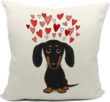 Dachshund Gifts, Pillow Covers 18X18,Dachshund Mom Gifts,Dachshund Decor Linen C picture