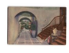 Vintage New Orleans Postcard - Old Stairway, Patio Royal, Historic Landmark picture