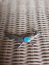 Vintage Sterling Silver Turquoise Roadrunner picture