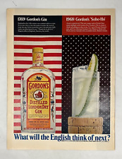 1968 Gordon's Distilled London Dry Gin Print Ad Heart Of A Good Cocktail picture