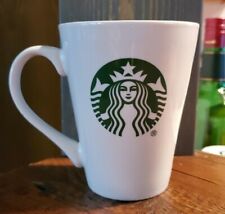 STARBUCKS  white 12 Oz 2016 COFFEE MUG CUP Green Mermaid Logo 5 “ picture