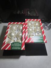 2 VINTAGE WEST GERMANY GLASS ORNAMENTS HANDCRAFTED MONTGOMERY WARDS W/BOX picture