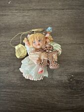 Little Girl Angel - 1980's Angel Carrying Ginger Bread Man Christmas  Ornament picture