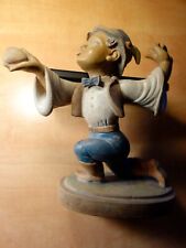 *RARE VINTAGE* Jozsef Gondos Clay Figurine, Boy with the Heart, Very Nice SIGNED picture