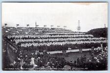1914 HUMAN FLAG FT McHENRY STAR SPANGLED BANNER CENTENNIAL BALTIMORE POSTCARD picture