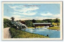 1910 Scenic View Lincoln Bridge River Road Woodstock Vermont VT Antique Postcard picture