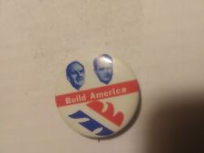 George McGovern Tom Eagleton Pin Back Campaign Button photo jugate build America picture