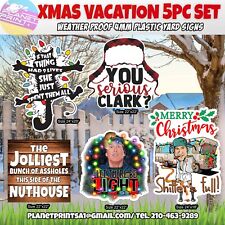 BIG Christmas Vacation Cousin Eddie Yard Signs Decoration 5pc Set picture