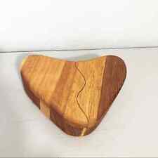 Vintage Handcrafted Artisan Wooden Heart Jewelry Box by Mielenz picture