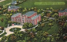 Salina KS, Kansas Wesleyan University Campus, Aerial View, Vintage Postcard picture