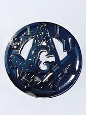Masonic Metal Chrome Silver  Auto Cut Out Car Emblem  Freemasonry Mason Symbols picture