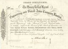 Henry Rifled Barrel Engineering and Small Arms Co., Limited dated 1895 - Stock C picture