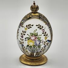THEO FABERGE CRYSTAL ROSE GARDEN  EGG VERMEIL THE ST. PETERSBURG COLLECTION /750 picture