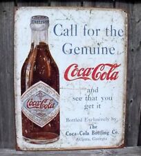 Coca Cola Sign Genuine Bottling Co. Atlanta,Ga Nostalgic New Metal 12 1/2 x 16in picture