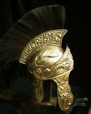 Authentic Replica 18 Guage Brass Captain Medieval Cavalry Roman Helmet 3 palam picture