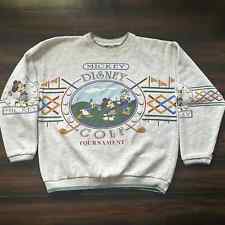 Mickey Disney Golf Tournament All Over Print Vintage 90s Crewneck Sweatshirt USA picture
