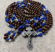 20 Decade Catholic Rosary- Wooden beads Rosary - Pardon Crucifix - Handmade picture