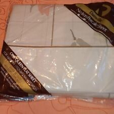Vintage Mid Century Modern Danville No Iron Percale Flat Sheet Queen NEW picture