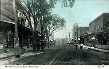 Main Street Looking South, Early Bicycle, Carriage, Marissa, Illinois IL picture