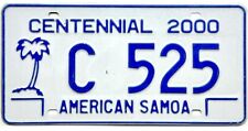 *BARGAIN BIN*  NOS 2000 American Samoa CARGO License Plate #525 picture
