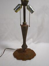 Vintage Cast Iron Table Lamp Base Column Steampunk Victorian Ornate Lamp Parts picture