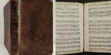 1850s antique WELSH MUSIC BOOK with HANDWRITTEN MUSIC hymns lessons WALES picture