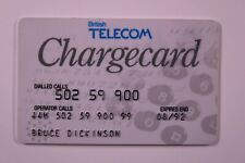 Iron Maiden Bruce Dickinson Owned Used British Telecom Chargecard Circa 1990's picture