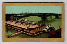St Louis MO-Missouri, Eads Bridge, Antique Vintage Souvenir Postcard picture