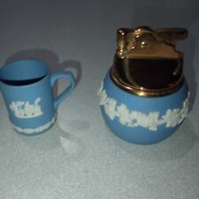 Wedgewood Blue Jasperware Lighter  and Miniature Mug picture