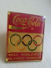 Coca Cola 1988 World Olympics Sponsor pin badge picture